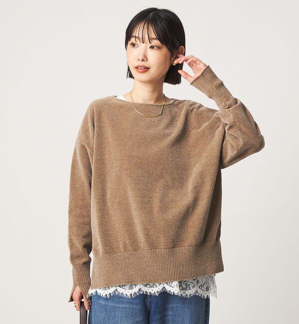 UNITED ARROWS green label relaxing「モール ロングスリーブ プルオーバー ニット」|ニット・セーター|