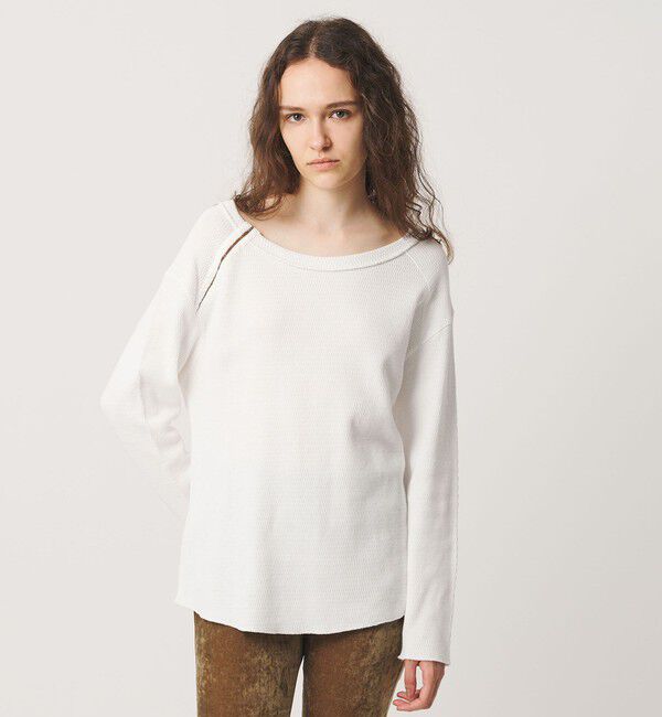 ATTISESSION「＜ATTISESSION＞ホック サーマル トップス」|Tシャツ・カットソー|WHITE