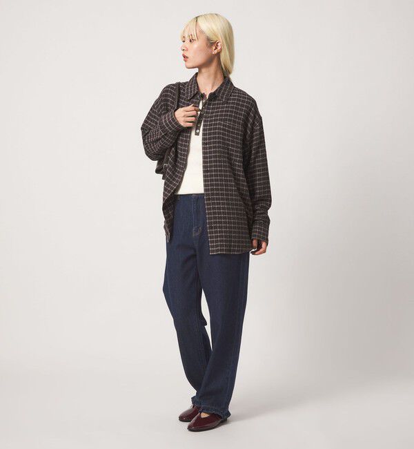 BEAUTY&YOUTH UNITED ARROWS「フリル テーパード デニムパンツ」|デニム|