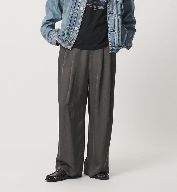 BEAUTY&YOUTH UNITED ARROWS「アセテート 2タック ワイドストレートパンツ ウォッシャブル」|その他|