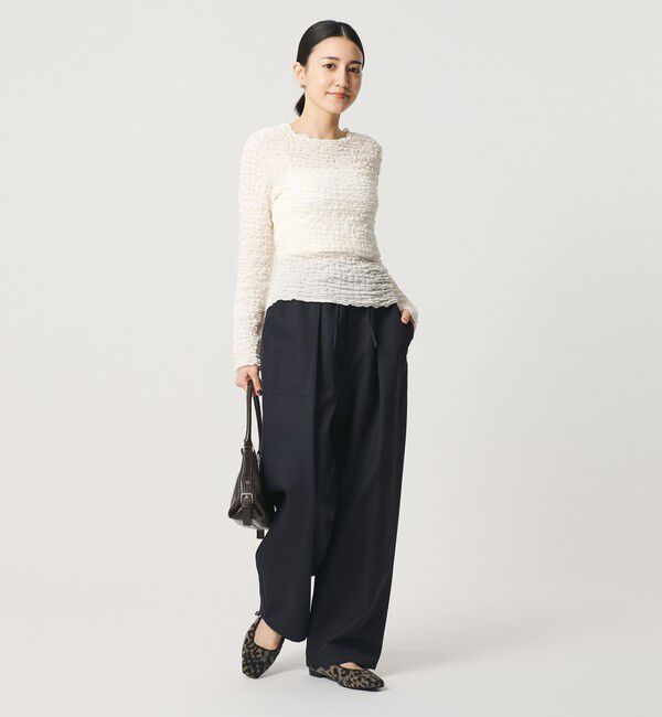 BEAUTY&YOUTH UNITED ARROWS「【WEB限定】シュリンクレース ロングスリーブプルオーバー」|Tシャツ・カットソー|