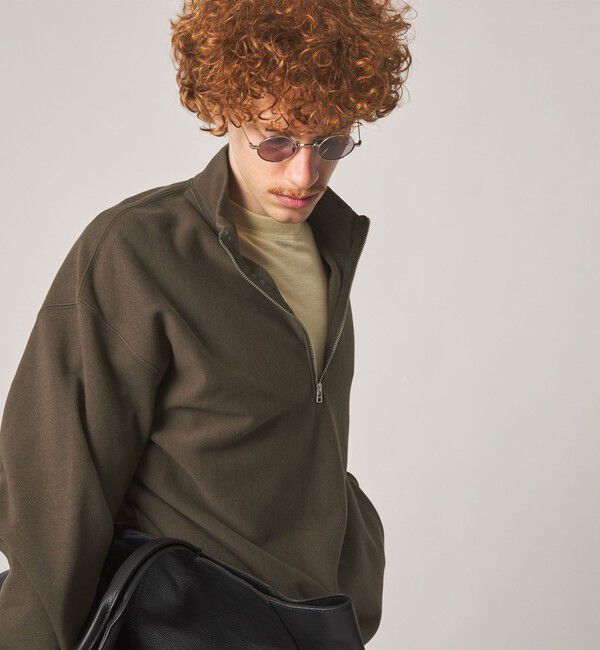 STEVEN ALAN「＜Steven Alan＞ C/R ウラケ ジップ スタンドネック スウェット」|スウェット・ジャージ|