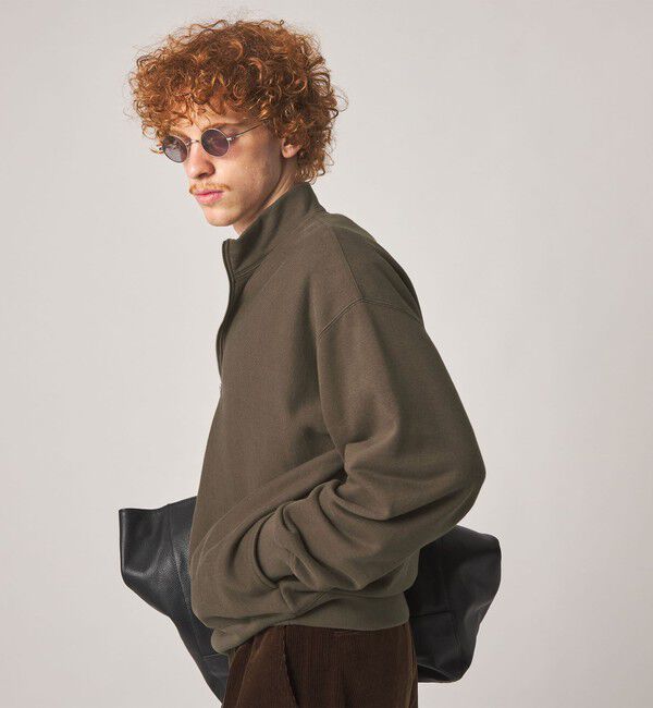 STEVEN ALAN「＜Steven Alan＞ C/R ウラケ ジップ スタンドネック スウェット」|スウェット・ジャージ|