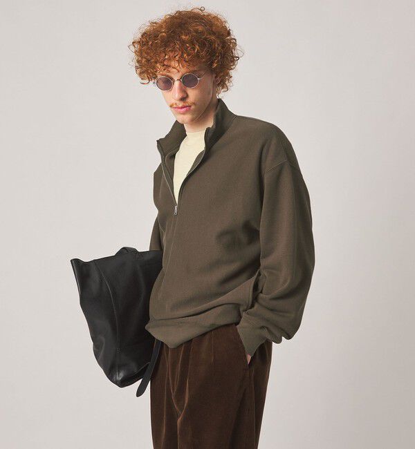 STEVEN ALAN「＜Steven Alan＞ C/R ウラケ ジップ スタンドネック スウェット」|スウェット・ジャージ|