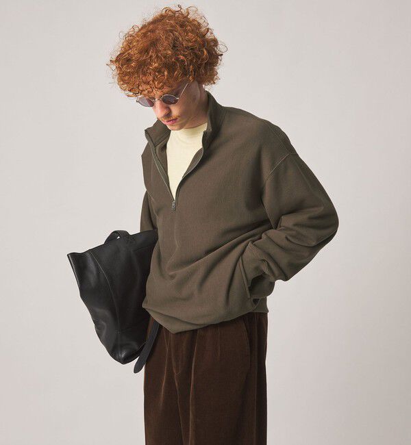 STEVEN ALAN「＜Steven Alan＞ C/R ウラケ ジップ スタンドネック スウェット」|スウェット・ジャージ|