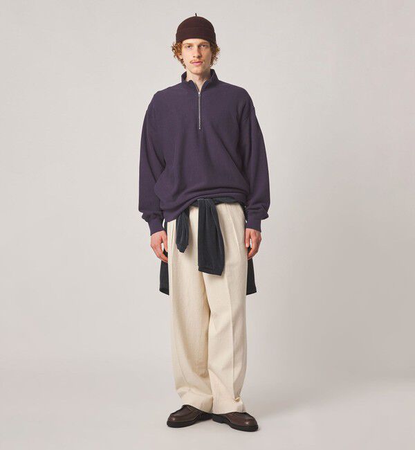 STEVEN ALAN「＜Steven Alan＞ C/R ウラケ ジップ スタンドネック スウェット」|スウェット・ジャージ|
