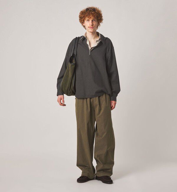 STEVEN ALAN「＜Steven Alan＞ ドレープ ピーチストライプ ジップ プルオーバー」|シャツ・ブラウス|