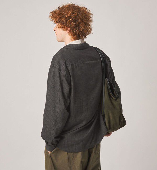 STEVEN ALAN「＜Steven Alan＞ ドレープ ピーチストライプ ジップ プルオーバー」|シャツ・ブラウス|