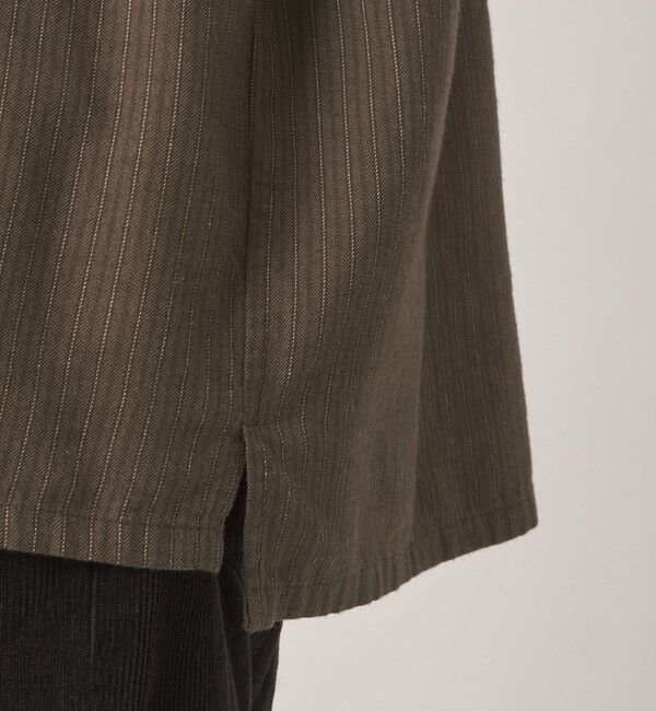 STEVEN ALAN「＜Steven Alan＞ ドレープ ピーチストライプ ジップ プルオーバー」|シャツ・ブラウス|