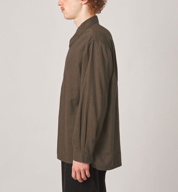STEVEN ALAN「＜Steven Alan＞ ドレープ ピーチストライプ ジップ プルオーバー」|シャツ・ブラウス|