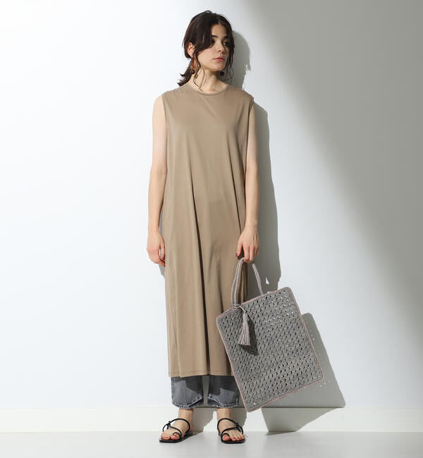 BEAMS SELECTION for WOMEN「ATON / スビン ノースリーブドレス」|ワンピース|