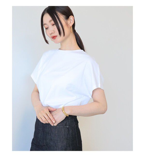 BEAMS SELECTION for WOMEN「ATON / スビンコットン キャップスリーブ Tシャツ」|Tシャツ・カットソー|