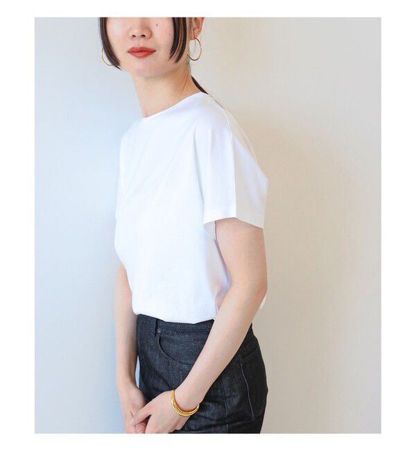 BEAMS SELECTION for WOMEN「ATON / スビンコットン キャップスリーブ Tシャツ」|Tシャツ・カットソー|