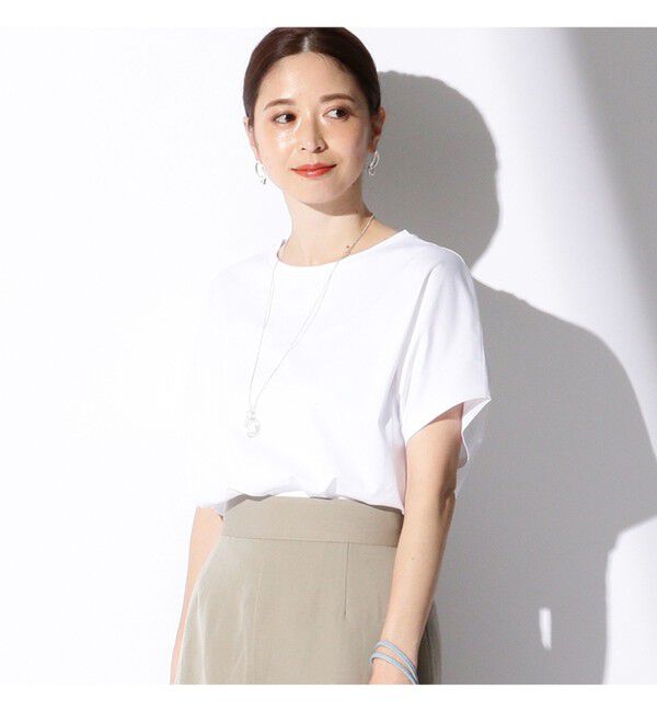 BEAMS SELECTION for WOMEN「ATON / スビンコットン キャップスリーブ Tシャツ」|Tシャツ・カットソー|