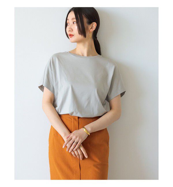 BEAMS SELECTION for WOMEN「ATON / スビンコットン キャップスリーブ Tシャツ」|Tシャツ・カットソー|