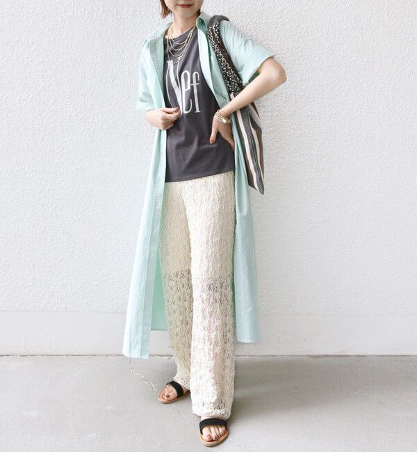 SHIPS for women「〈洗濯機可能〉ワンポイント 刺繍 シャツ ワンピース」|ワンピース|