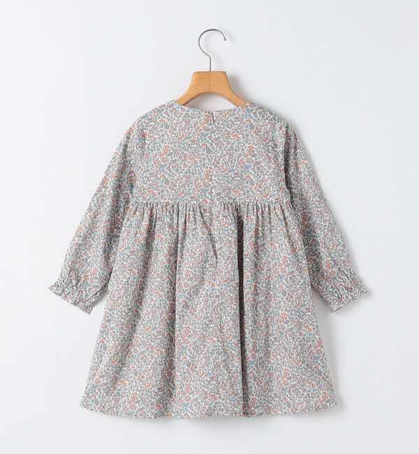 SHIPS KIDS「SHIPS KIDS:100～130cm / リバティ ギャザー ワンピース 長袖」|ワンピース|