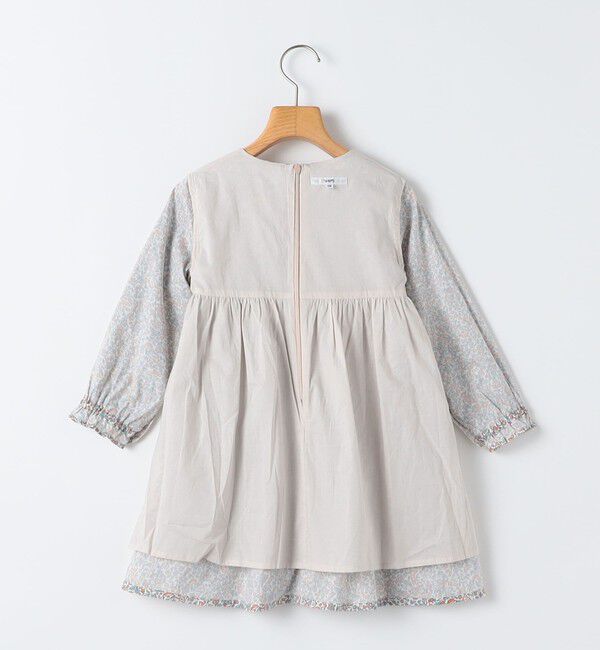 SHIPS KIDS「SHIPS KIDS:100～130cm / リバティ ギャザー ワンピース 長袖」|ワンピース|