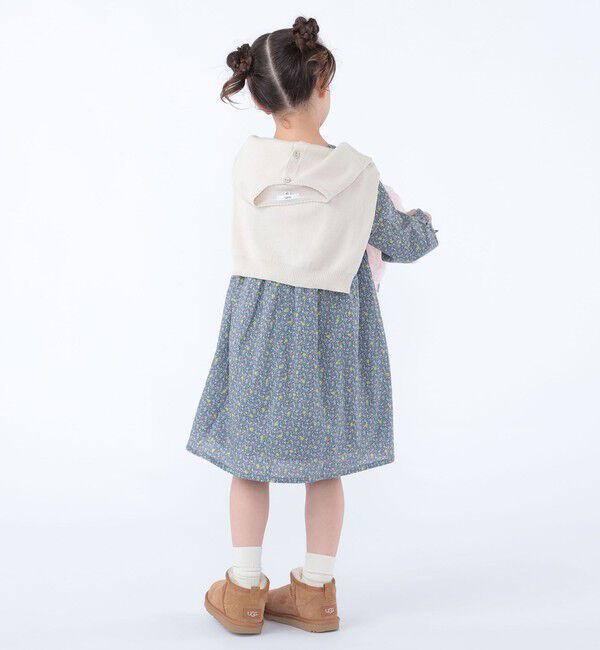 SHIPS KIDS「SHIPS KIDS:100～130cm / リバティ ギャザー ワンピース 長袖」|ワンピース|