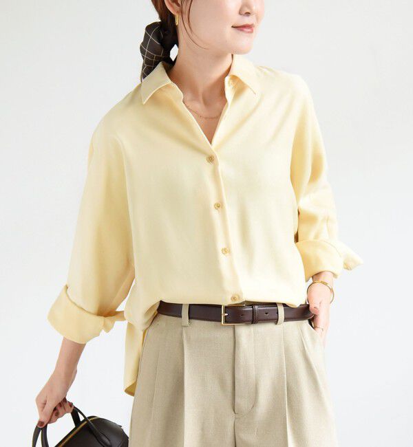 SHIPS for women「〈手洗い可能〉ポリエステル スエード シャツ 羽織」|シャツ・ブラウス|
