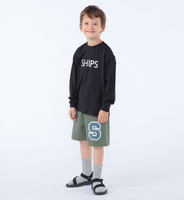 SHIPS KIDS「SHIPS KIDS:100～130cm /〈UVカット/接触冷感〉ワッペンプリント ショーツ」|その他|