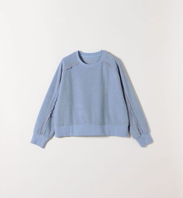 SHIPS any「《予約》〈洗濯機可能〉裏起毛 パイル フリル レース スリーブ プルオーバー」|Tシャツ・カットソー|