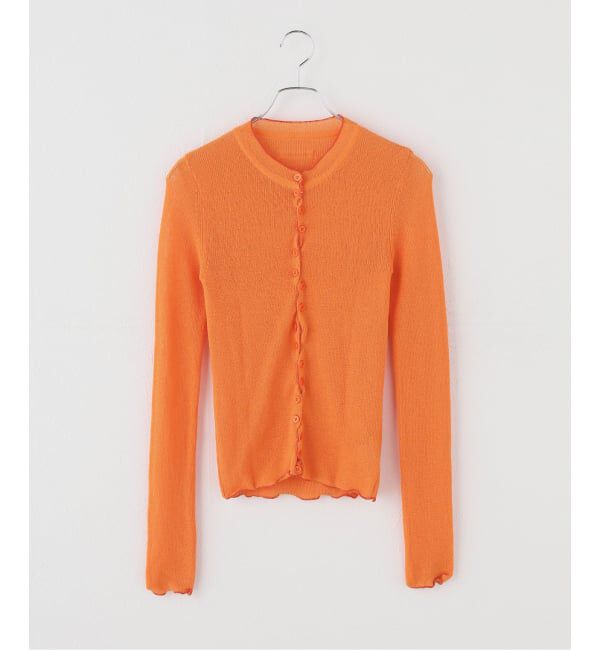 JOINT WORKS「OURSAALTY / アワーソルティ Zigwiggle Button Cardigan」|カーディガン|オレンジ