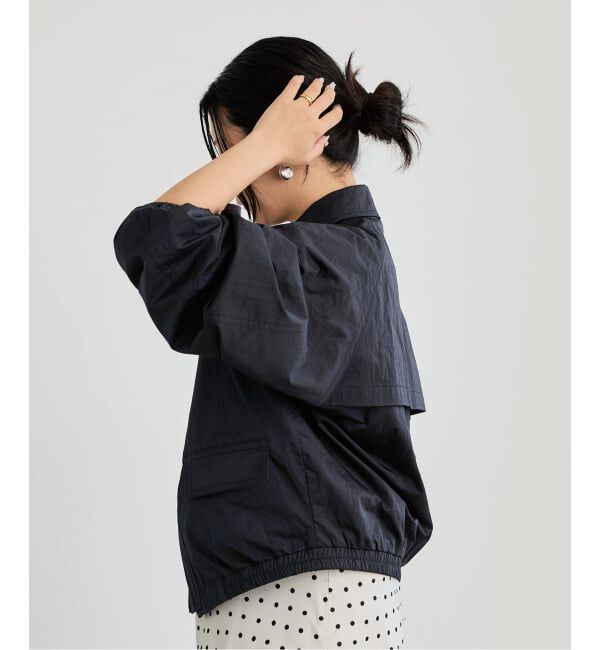 IENA LA BOUCLE「《洗濯機洗い可》IENA LA BOUCLE パウダリータフタブルゾン」|その他|