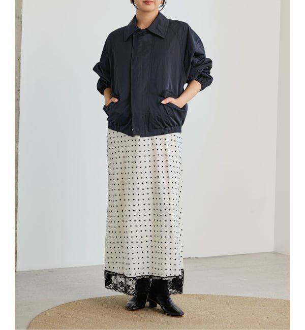 IENA LA BOUCLE「《洗濯機洗い可》IENA LA BOUCLE パウダリータフタブルゾン」|その他|