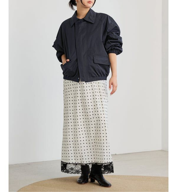 IENA LA BOUCLE「《洗濯機洗い可》IENA LA BOUCLE パウダリータフタブルゾン」|その他|