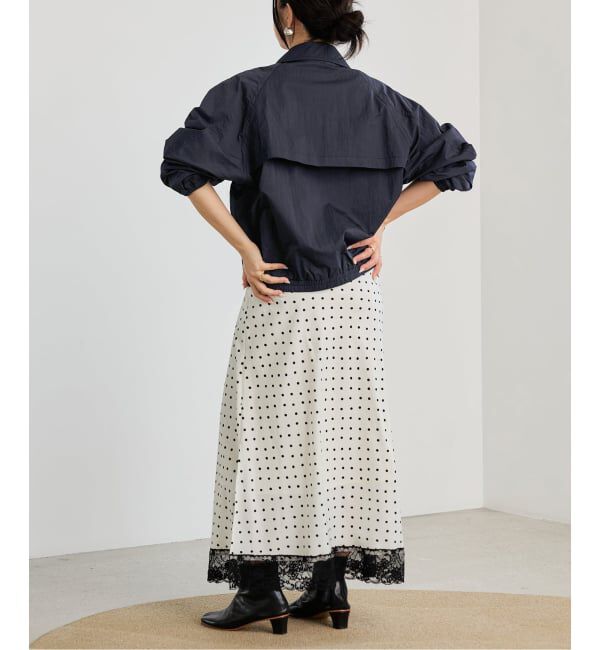 IENA LA BOUCLE「《洗濯機洗い可》IENA LA BOUCLE パウダリータフタブルゾン」|その他|