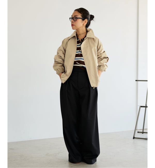 IENA LA BOUCLE「《洗濯機洗い可》IENA LA BOUCLE パウダリータフタブルゾン」|その他|