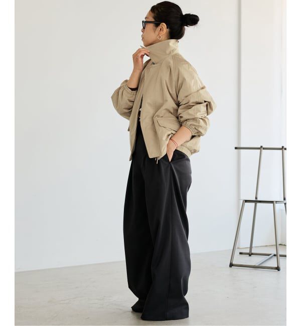 IENA LA BOUCLE「《洗濯機洗い可》IENA LA BOUCLE パウダリータフタブルゾン」|その他|
