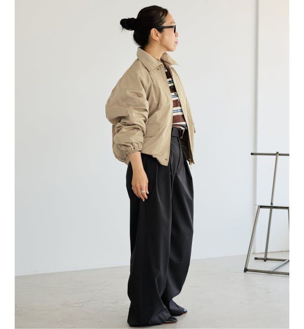 IENA LA BOUCLE「《洗濯機洗い可》IENA LA BOUCLE パウダリータフタブルゾン」|その他|