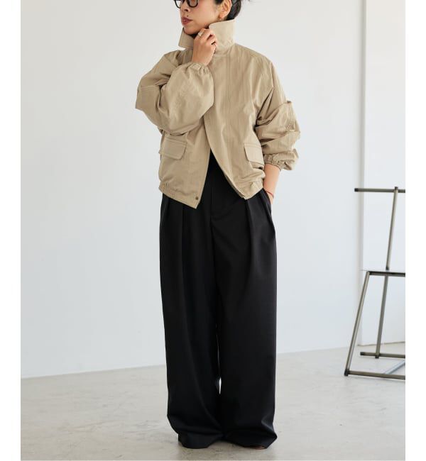 IENA LA BOUCLE「《洗濯機洗い可》IENA LA BOUCLE パウダリータフタブルゾン」|その他|