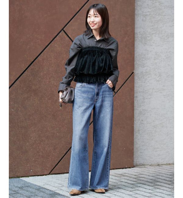 SLOBE IENA「Levi&rsquo;s/リーバイス SLOBE別注 CINCH WIDE LEG デニムパンツ」|デニム|