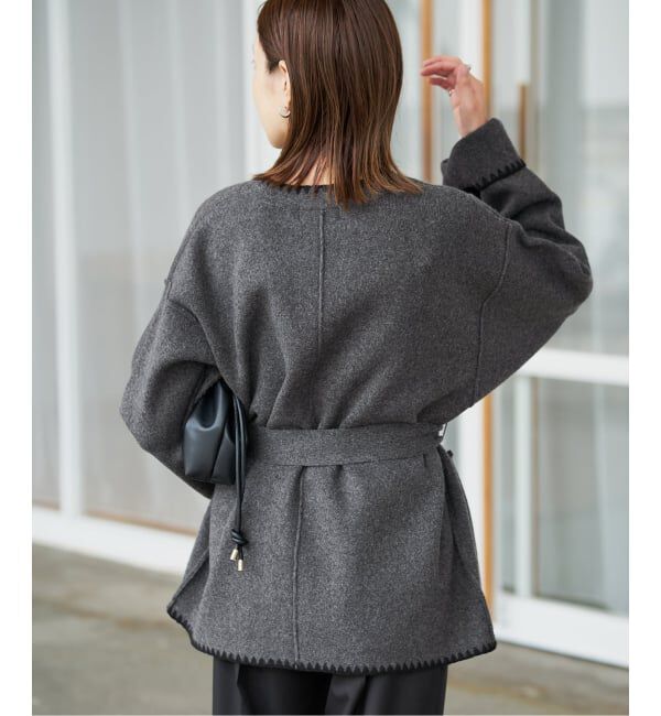 SLOBE IENA「《追加2予約》ブランケットステッチニットジャケット」|その他|