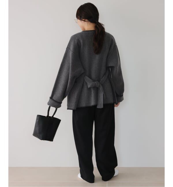 SLOBE IENA「《追加2予約》ブランケットステッチニットジャケット」|その他|