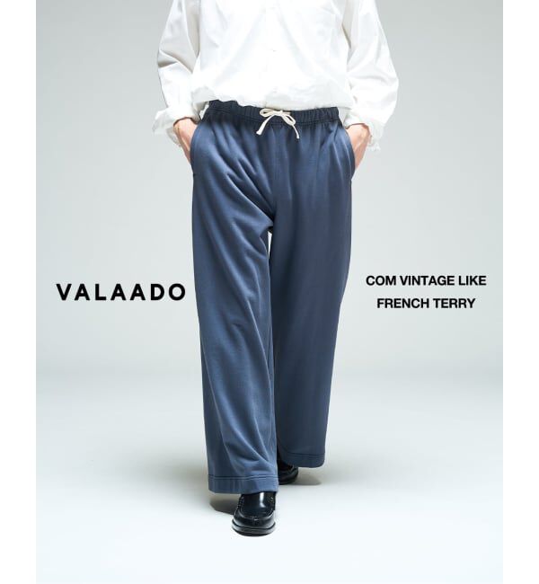 417 EDIFICE「VALAADO COM VINTAGE LIKE FRENCH TERRY」|スラックス|ブルー A