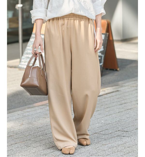 JOURNAL STANDARD「《追加3》ウールライクストレッチワイドパンツ」|その他|ベージュ
