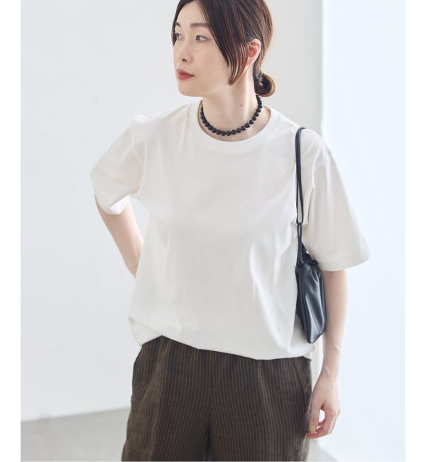 journal standard L'essage「47/2スーピマコンパクトTシャツ」|Tシャツ・カットソー|ホワイト