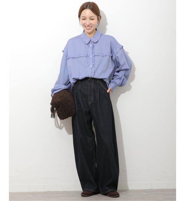 JOURNAL STANDARD relume「《予約》コットンサテンフリルシャツ」|シャツ・ブラウス|
