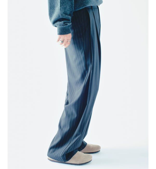JOURNAL STANDARD relume「《追加》ヒールカット ルーズ ストライプ スラックス」|スラックス|