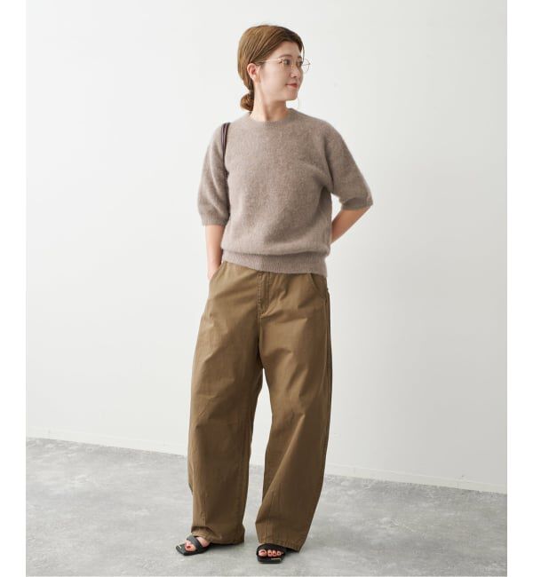 Spick and Span「《新色 / 追加》FOX/ALPACAハーフスリーブニット」|ニット・セーター|