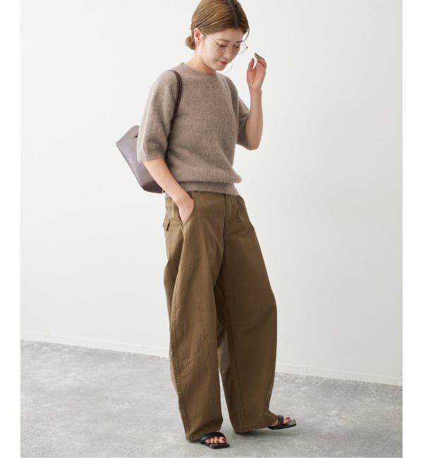 Spick and Span「《新色 / 追加》FOX/ALPACAハーフスリーブニット」|ニット・セーター|