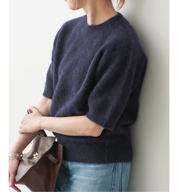 Spick and Span「《新色 / 追加》FOX/ALPACAハーフスリーブニット」|ニット・セーター|