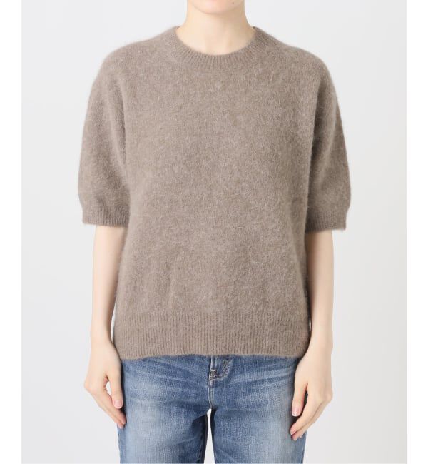 Spick and Span「《新色 / 追加》FOX/ALPACAハーフスリーブニット」|ニット・セーター|