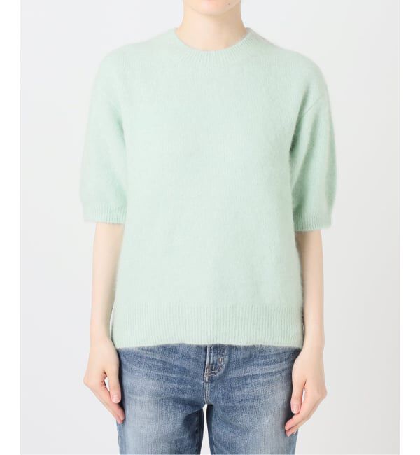 Spick and Span「《新色 / 追加》FOX/ALPACAハーフスリーブニット」|ニット・セーター|