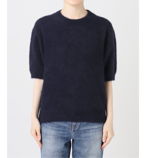 Spick and Span「《新色 / 追加》FOX/ALPACAハーフスリーブニット」|ニット・セーター|
