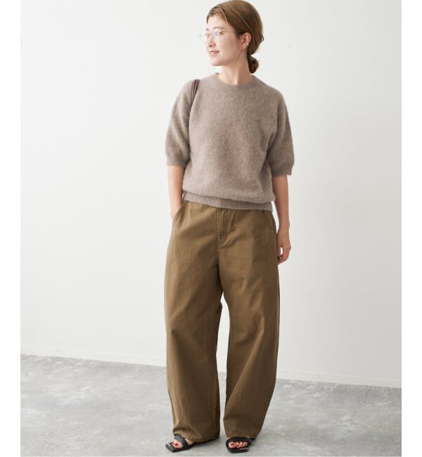 Spick and Span「《新色 / 追加》FOX/ALPACAハーフスリーブニット」|ニット・セーター|